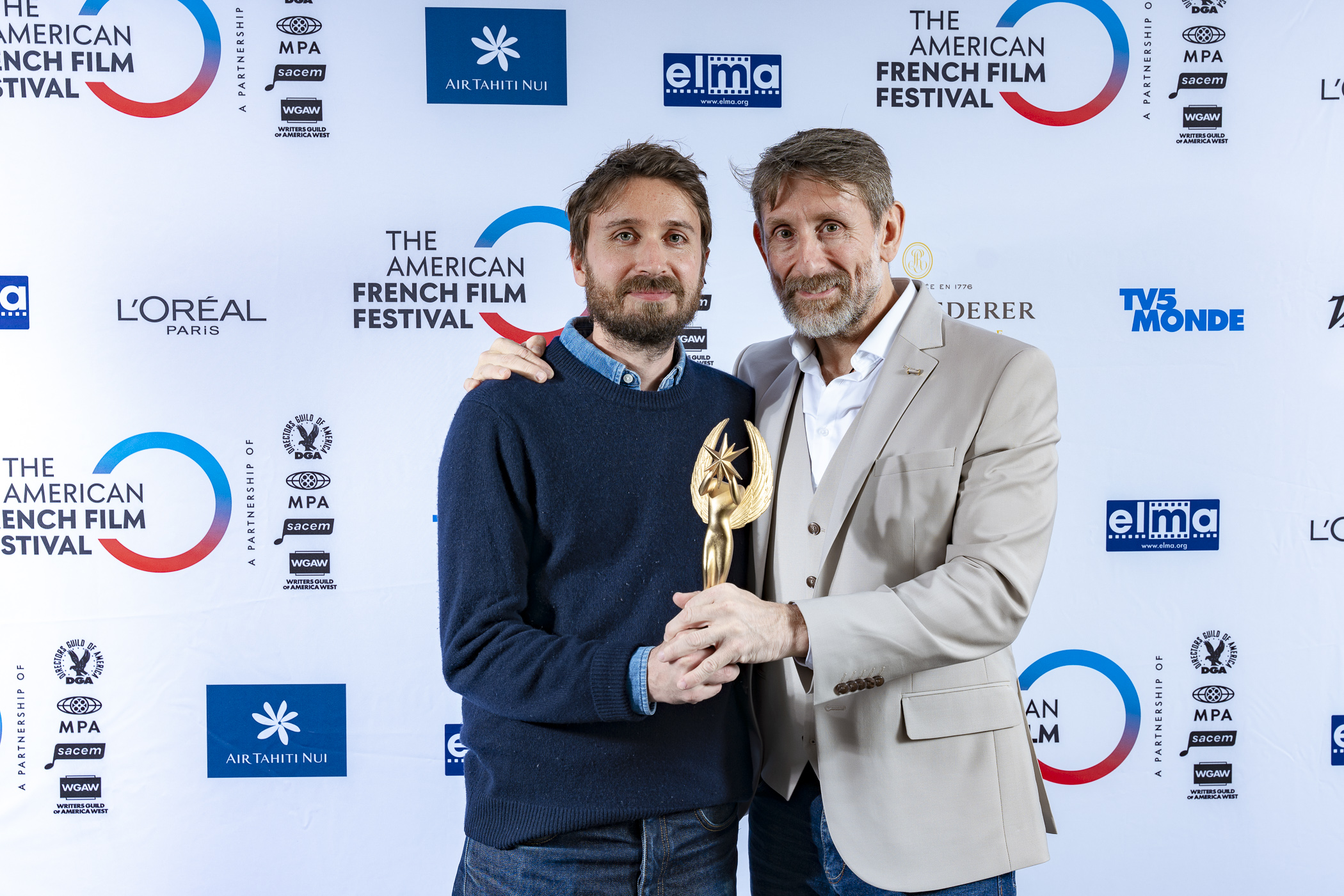 Producer Thierry de Clermont-Tonnerre & Writer/Director David Hertzog Dessites – ONCE UPON A TIME MICHEL LEGRAND (winner Best Documentary Award)