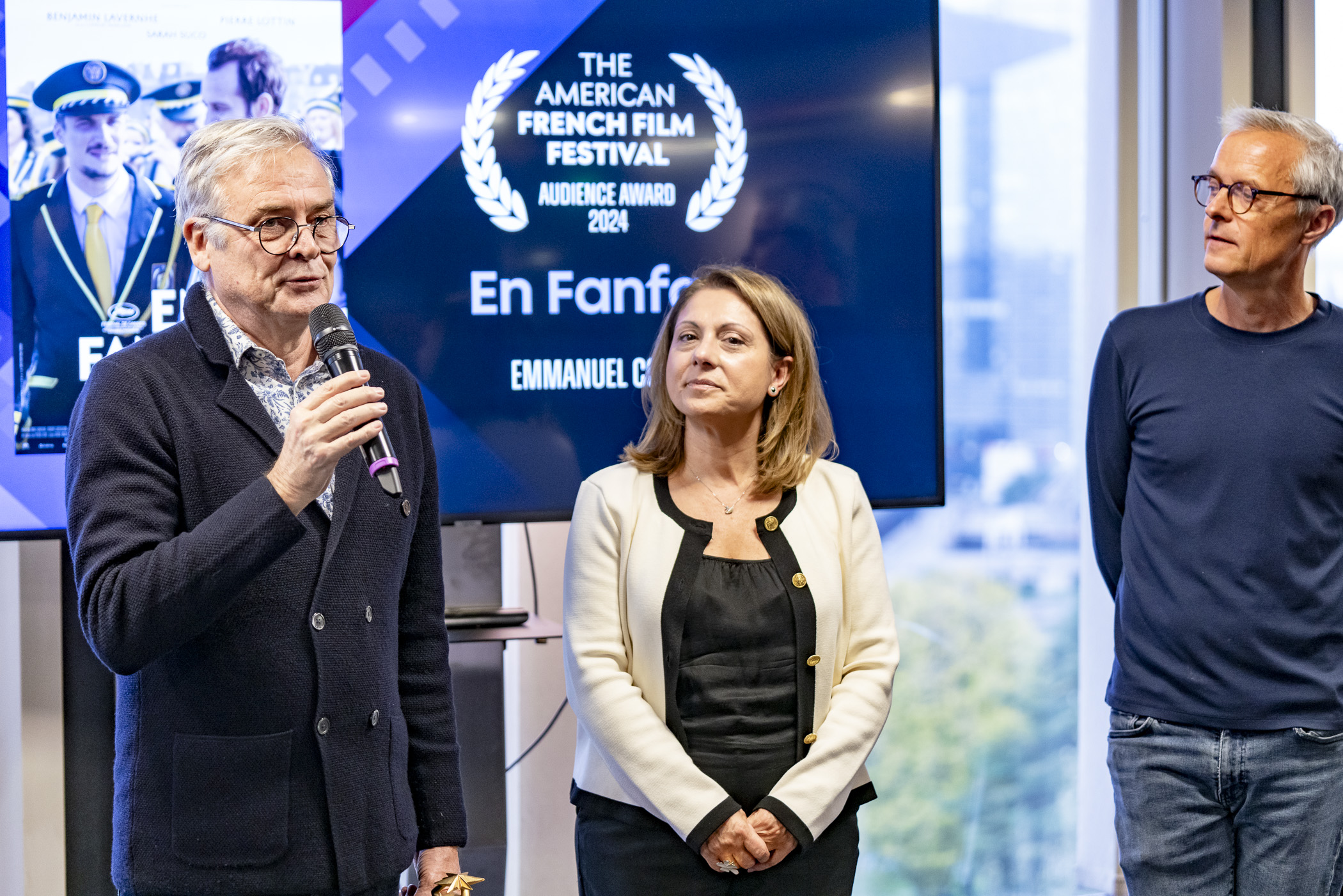 Writer/Director Emmanuel Courcol, Writer Irène Muscari & Producer Marc Bordure – THE MARCHING BAND (winner Audience Award)